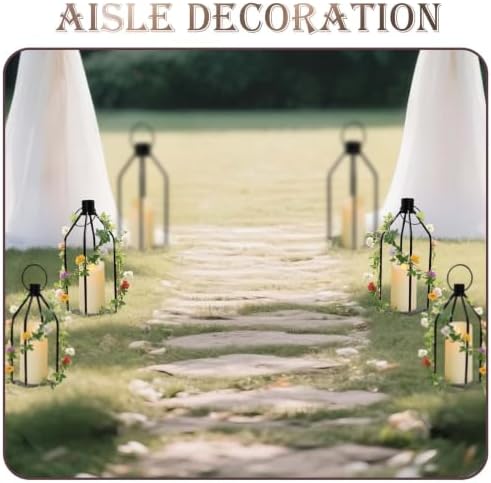 Elegant Black Decorative Lanterns Set of 6-19/16/13 Inch - Image 6