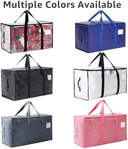 Moving Bags Heavy Duty Extra Large, Alternative for Moving Boxes & Moving Supplies,Clear Storage Bins with Lids, Plastic Packing Tote, Storage Bags for Clothes with Handles & Zippers(Clear, 8 Pack) - Image 2