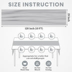 MDS Pack of 15 | Grey | 10ft Chiffon Table Runner 29x120 Inches Long Romantic Rustic Sheer Gauze Runner for Wedding Bridal Shower Birthday Banquets Engagement Spring Easter Boho Decorations - Image 3