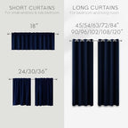 KOUFALL 54 Inch Length Curtains for Bedroom Men Room Decor Darkening Grommet Insulating Curtains for Living Room Bathroom Wide Dark Navy Midnight Blue 42 by 54 Inches Long - Image 5