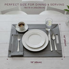 2-in-1 Serving Tray & Placemat | Faux Leather & Reversible - Image 6
