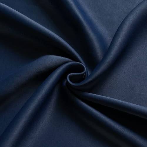 KOUFALL Sliding Glass Door Curtains for Patio, Extra Wide 84 x 84 Inch Long Blackout Thermal Insulated Heat Blocking Curtains for Summer Living Room, 1 Panel, Navy Blue - Image 6