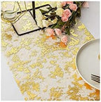 Gold Table Runner 11 Inch x 100 Feet Inches, Glitter Metallic Mesh Gold Runner Roll Table Decorations for Wedding, Baby Shower, Birthday, Christmas - Image 5