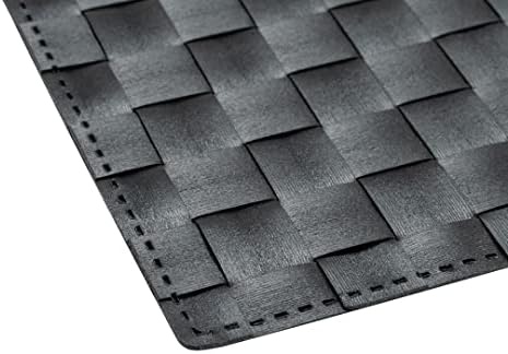 Restaurantware Rectangle Black Woven Placemat, 16 x 12 in, 6 Pack - Image 6