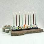 Sushi Menorah By Rite Lite | Funny Hanukkah Gifts Whimsical Hand Painted Realistic Menorah! Novelty Jewish Holiday Party Favors Candle Holder Festival of Lights Jewish & Japanese Gifts 12" L - Image 3