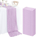 20 Pack Lavender Cheesecloth Table Runner 120 Inch 10FT Rustic Boho Gauze Cheese Cloth Table Runner for Wedding Party Baby Shower Thanksgiving Christmas Decoration by Lumaycens