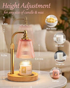 Candle Warmer Lamp with Timer, Birthday Gifts for Women,Pink Dorm Decor - Image 3