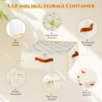 Foyego Cup and Mug Storage Box, Beige, 2 Pack - Image 3