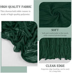 12 Pack 120 Inch Dark Green Cheesecloth Table Runner Boho Rustic Gauze Sheer Romantic 10 FT Long Cheese Cloth Table Runner for Bridal Baby Shower Wedding Party Birthday Holiday Home Easter Decor - Image 3