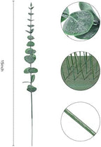 Canlierr 100 Pcs Faux Eucalyptus Stems Greenery Leaves Branch,Dark Green - Image 2