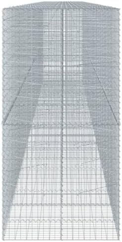 vidaXL Gabion Basket with Cover 452.8"x39.4"x78.7" Galvanized Iron - Image 6