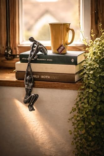 Industrial Abstract Cast Iron Art Sculpture Couple - Man Lifting Woman from Ledge - Modern Love Gift for Couples Cast Iron Shelf Decor for Home, Farmhouse, Bedroom, Living Room - Image 6