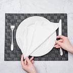 Restaurantware Rectangle Black Woven Placemat, 16 x 12 in, 6 Pack - Image 5