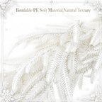 2Pcs Christmas White Norfolk Pine Garland,6Ft Artificial Snow Pine Garlands - Image 3
