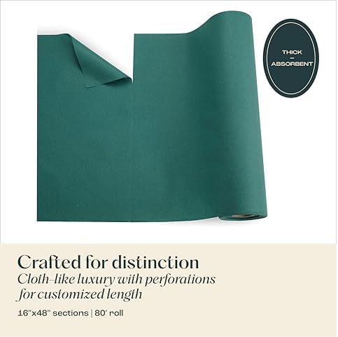 Disposable Table Runner for Dining Table, 16" x 48" 20-Pack Linen-Like Red Paper Table Runners for Christmas, Party, Wedding Or Event - Image 3