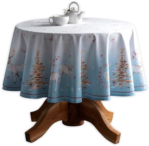 Maison d' Hermine Table Cloth Round Table Reusable 100% Cotton 69" Diameter by MaisondHermine