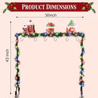 Treela Christmas Metal Stocking Holder Stand Floor 6 Hooks,Gingerbread - Image 2