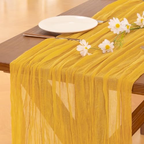10 Pack Cheesecloth Table Runner Fall Boho Gauze Wedding Party Home Decor - Image 2
