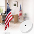 Flag Stand Indoor - 1" Heavy Duty Metal Flag Pole Set with Base,6-8ft Adjustable,Portable & Free Standing for Office,Meeting Room,Classroom,Entry Area,Outdoor Porch Deck (White) by Barcetine
