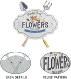 Vintage Metal Garden Sign, Decorative Wall Decor with Shovel & Rake Accents - "Market Fresh Flowers" Rustic Farmhouse Wall Art for Outdoor, Porch, Patio, 18.3" x 17.72" - Image 7