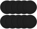 Round Placemats Set of 10, Cotton Woven Tablemats, Hot Pads for Kitchen, Jute Rattan Charger Plates for Dinner, Non Slip Heat Resistant Place Mats, 13.5'' Braided Placemat for Decor (Black Cotton) by Unknown