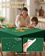 Table Cloths Rectangle 8ft, 2-Pack Waterproof Slub Textured - Image 4