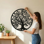 DEKADRON Metal Wall Art - Tree of Life - Family Tree Metal Wall Decor Home Office Decoration Bedroom Living Room Decor (*18" W x 18" H / 45x45cm) - Image 2
