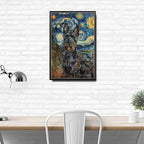 Metal Sign Vintage Tin Sign Scottish Terrier Starry Night Terrier Brave Terrier in Night for Home Scottish Keep and Seasonal Celebrations Rustproof Aluminum 6×8 Inches with Metal Frame - Image 3