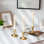 Gold Candlestick Holders Vintage: Set of 24 Taper Candle Holder - Image 3