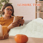Tegeme Fall Halloween Pumpkin Throw Blanket 50" x 60", 3D Pumpkin Pattern Faux Rabbit Fur Fleece Blanket, Soft Cozy Rust Autumn Throw for Couch Sofa Bed, Thanksgiving Gift for Women Mom(Beige) - Image 6