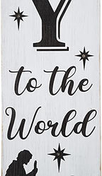 Glitzhome 42" H Lighted Wooden Nativity Porch Sign, Decorative Joy Hanging Plaque for Christmas, Farmhouse Xmas Nativity Porch Decor Hanging Sign for Christmas Holiday Home Front Door Porch Decor - Image 6
