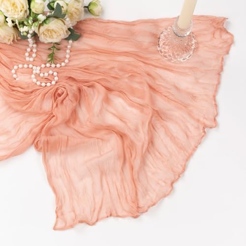 12 Pack 35 x 120 Inch Coral Table Runner Cheesecloth 10Ft - Image 7