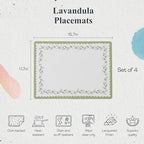 Pimpernel – Portmeirion Lavandula Placemats – GreenWhite, Set of 4 - Image 2
