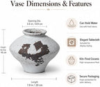 Wabi Sabi Rusty Vintage Vase, 6.3" Tall Wabi Sabi Decor Rustic Farmhouse Pottery Vase for Centerpiece, Textured Pottery Flower Vases for Home Decor, Table, Living Room, Bathroom, Kitchen - Image 2