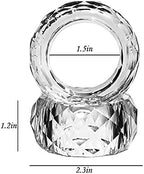 Kitcom Mini Napkin Rings Set of 12 Round-Shaped, Crystal Napkin Ring for Thanksgiving, Christmas, Family Gathering, Wedding Reception, Clear with Gift Box - Image 2