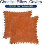 CaliTime Fall Decorative Throw Pillow Covers 22 X 22 Inches Burnt Orange - Image 6