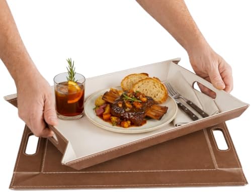 2-in-1 Serving Tray & Placemat | Faux Leather & Reversible by FREEFORM