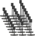 Sieral Candle Holders Bulk Taper Candlesticks Holders Set Modern Decorative Metal Candelabras for Wedding Anniversary Home Dinning Table Centerpiece Xmas Party Decor(Matte Black,24 Pcs) by Sieral