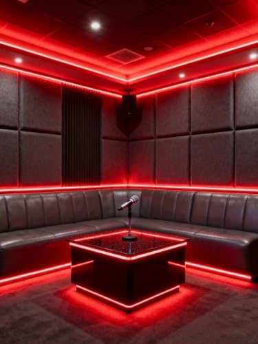 40 Feet Red Led Lights Strip Indoor Rope Lights Easy DIY Cuttable Strip Lights for Wine Cabinet Bar Room Bathroom Living Room Kitchen Ceiling Wall Vanity Mirror Decor - Image 7