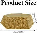 XmasExp Christmas Tree Collar, 33.5 inch Sequin Tree Skirt Stand Base Cover for Home Decor, Large Size 6 Piece Gold - Image 2