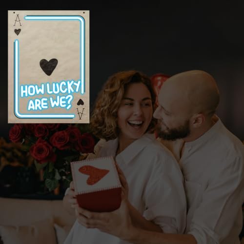 Ace of Heart Neon Sign, How Lucky Are We LED Light, Gift for Lover - Image 6