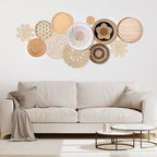 FillTouch 15 Pcs Boho Wall Basket Decor Wicker Woven Hanging Farmhouse - Image 5