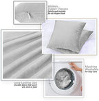Nestl Throw Pillow Covers, Cozy Velvet Decorative Pillow Cases 24 x 24 Inches, Soft Solid Couch Pillow Covers for Sofa, Bed and Car, Set of 2 - Light Gray - Image 3