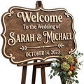 Personalized Vintage Estate Wedding Welcome Sign - Custom 3D Wood Ceremony Entrance & Reception Board for Elegant Manor, Classic Chapel or Garden Venue - Multiple Sizes by AydansUniqueFinds