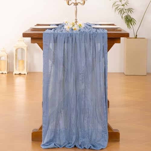 10 Pack Cheesecloth Table Runner Fall Boho Gauze Wedding Party Home Decor - Image 4