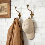 TUNNY Coat Hooks - 5 Pack Antique Brass Towel Hooks Robe Hooks Decorative Wall Hooks for Bathroom Bedroom Kitchen Towel Robe Clothes Cabinet Closet Bathroom Hardware - Image 5
