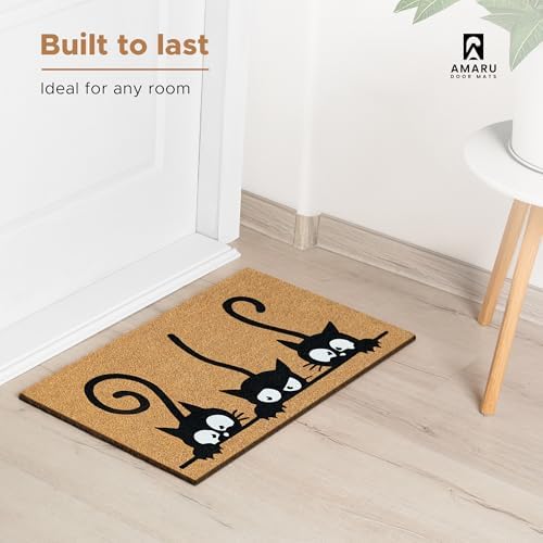 Coir Welcome Mat, Non-Slip, Catguard, 17 x 29 in - Image 5