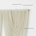 LISRRZHEN Large Macrame Wall Hanging - Boho Nordic Geometric Woven Tapestry, Handcrafted Cotton Wall Decor for Living Room Bedroom Entryway Apartment - Image 6