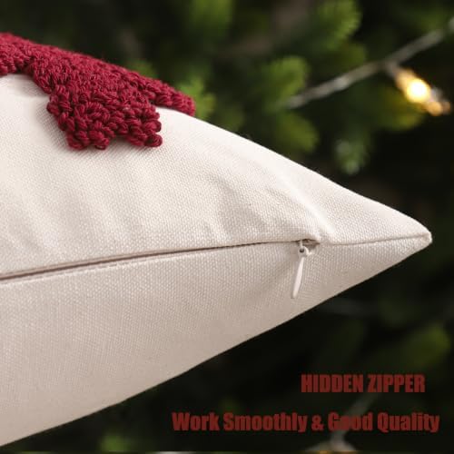 Christmas Candy Cane and Bow Throw Pillow Cover 18 x 18 Set of 2 - Image 3
