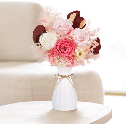 Flowers for Delivery Prime Preserved Real Pink Roses Bouquet Save 3-5 Years - Image 7